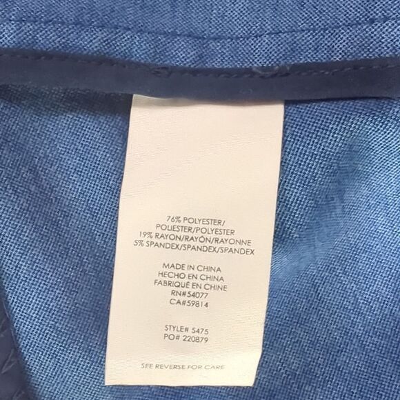 CAbi Jacket Womens 10 Blue #5475 Sunset Kiss Check Blazer Blue Windowpane - Picture 6 of 10